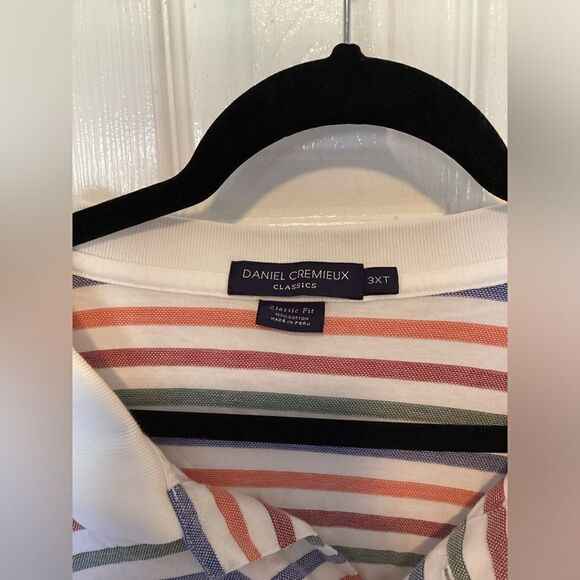 Daniel Cremieux - Big & Tall - Classic Fit Striped Polo - Picture 4 of 5
